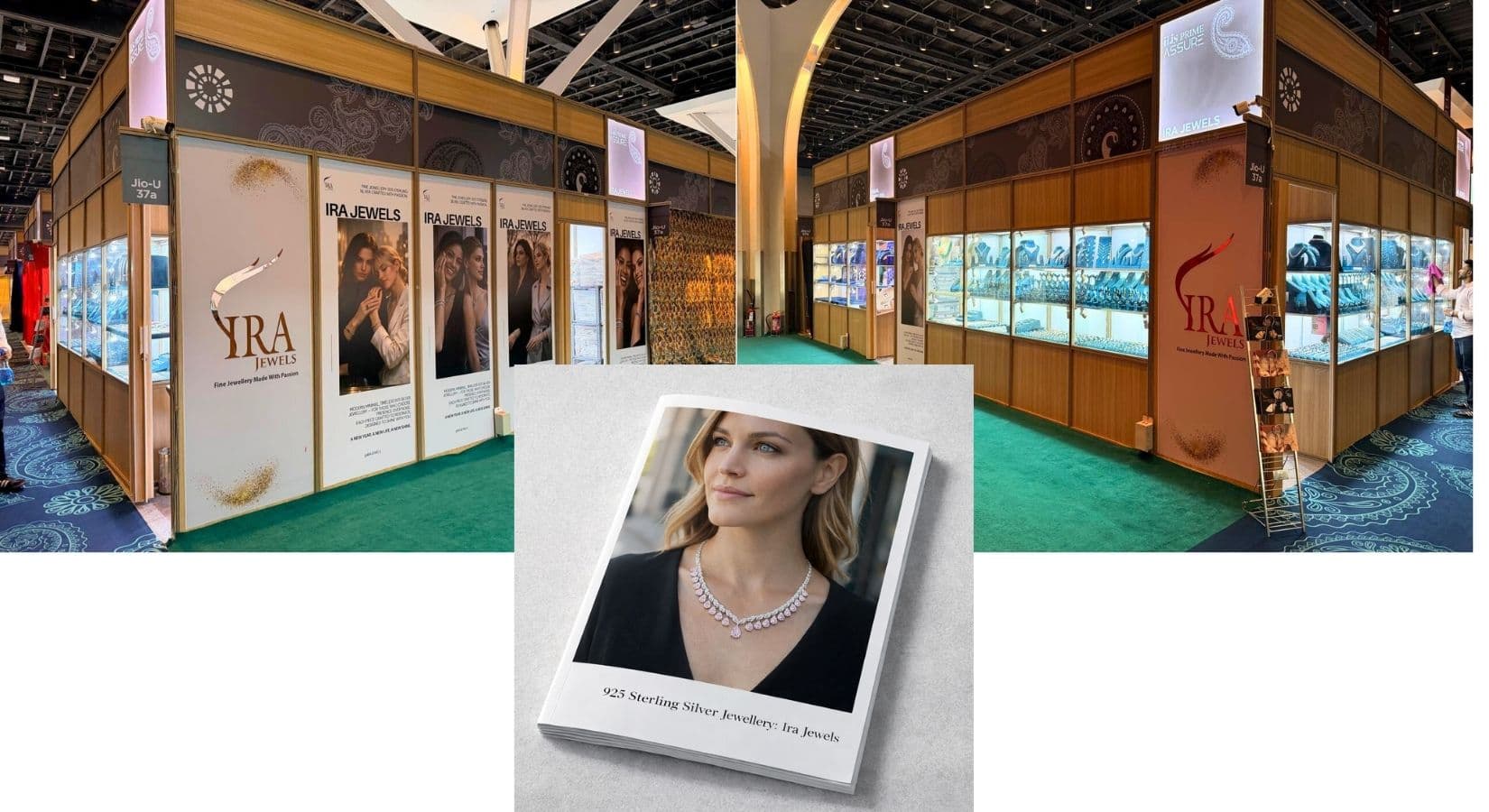 IRA Jewels trade show booth at IIJS Mumbai — FromOne visuals on display